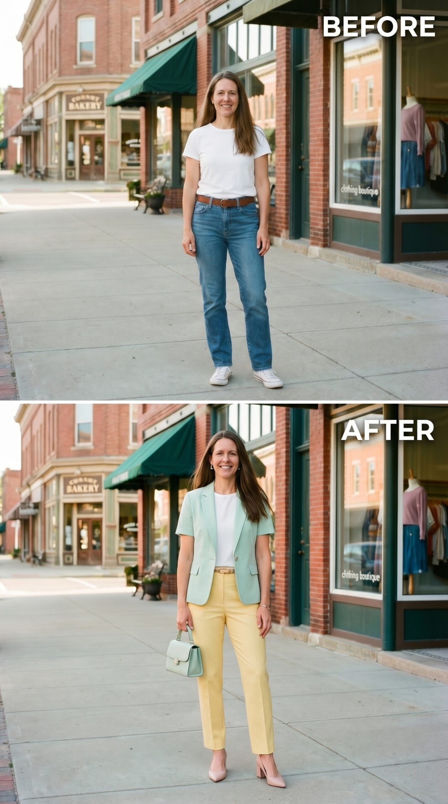 Mint Blazer, Yellow Trousers, and Dressing in Color Like She Owns Every Inch of It