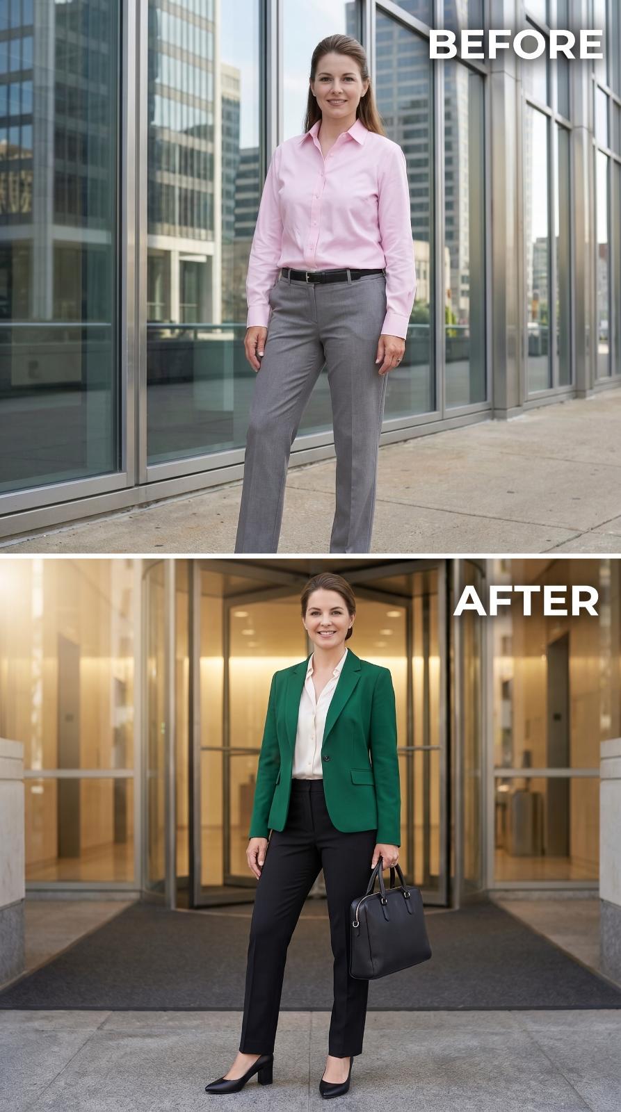 Green Blazer, Black Trousers, and the Look That Already Has the Room's Attention