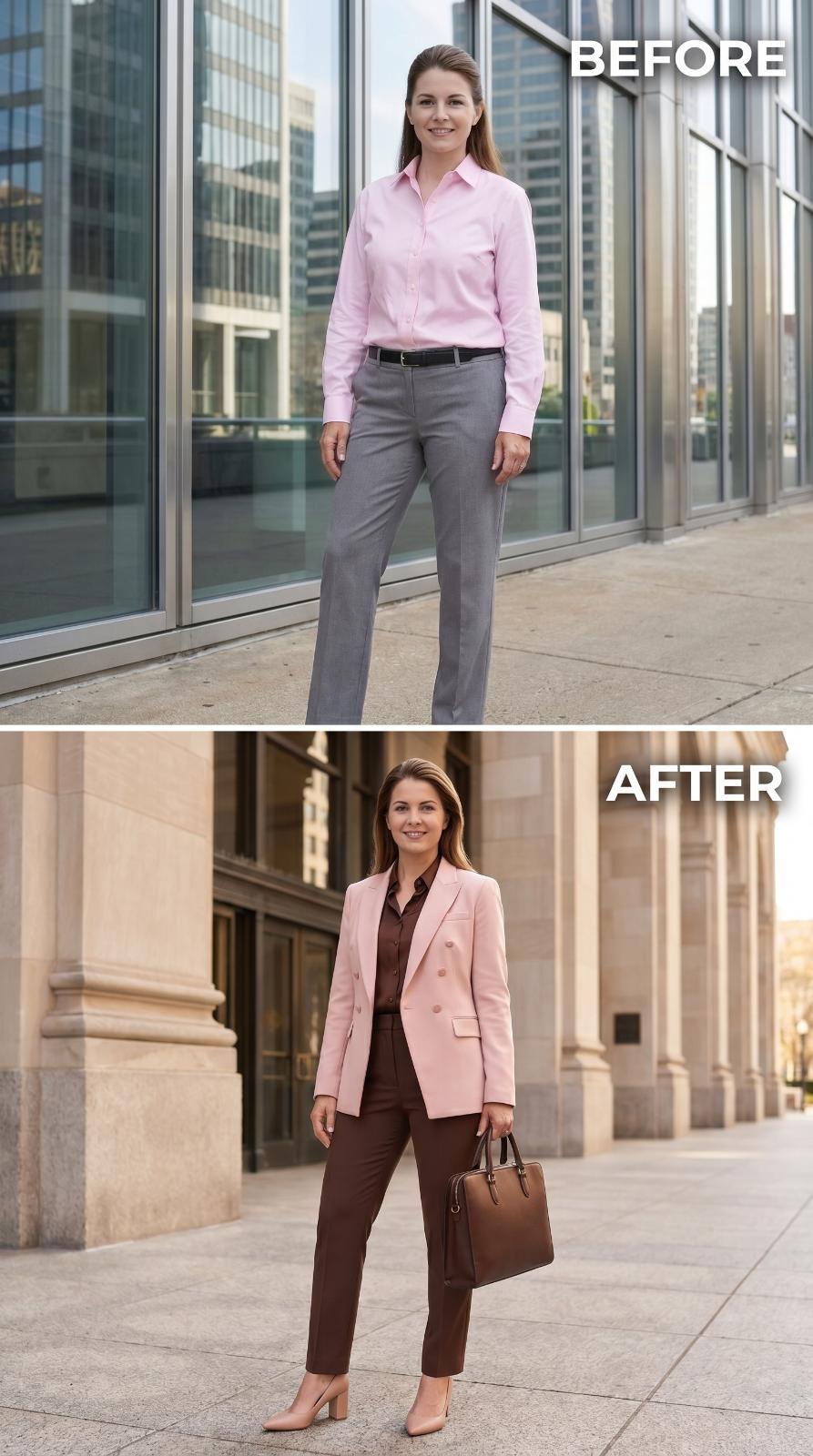 Pink Blazer, Chocolate Suiting, and the Look That Already Owns the Room