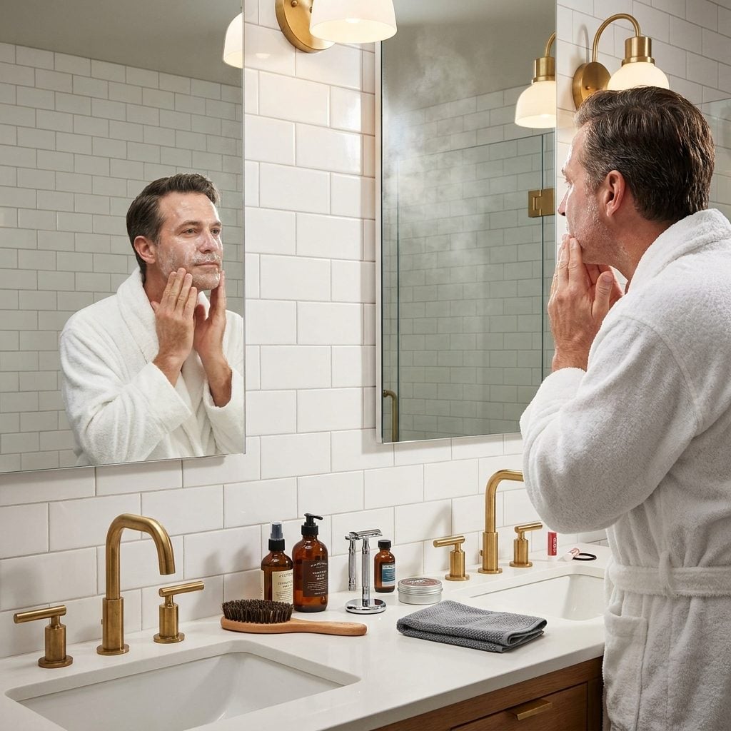 His Morning Grooming Routine Now Takes Longer Than Yours