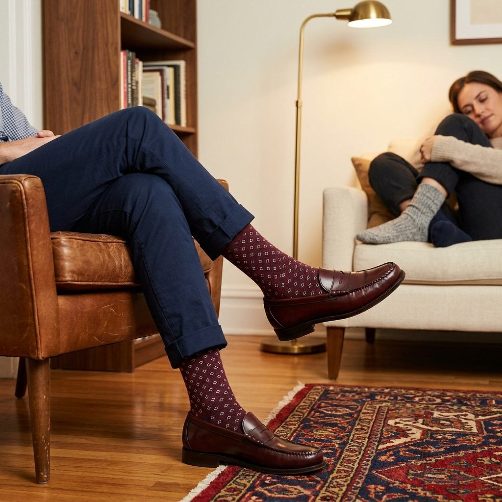 His Socks Match His Outfit on Purpose (and It's Honestly Annoying)