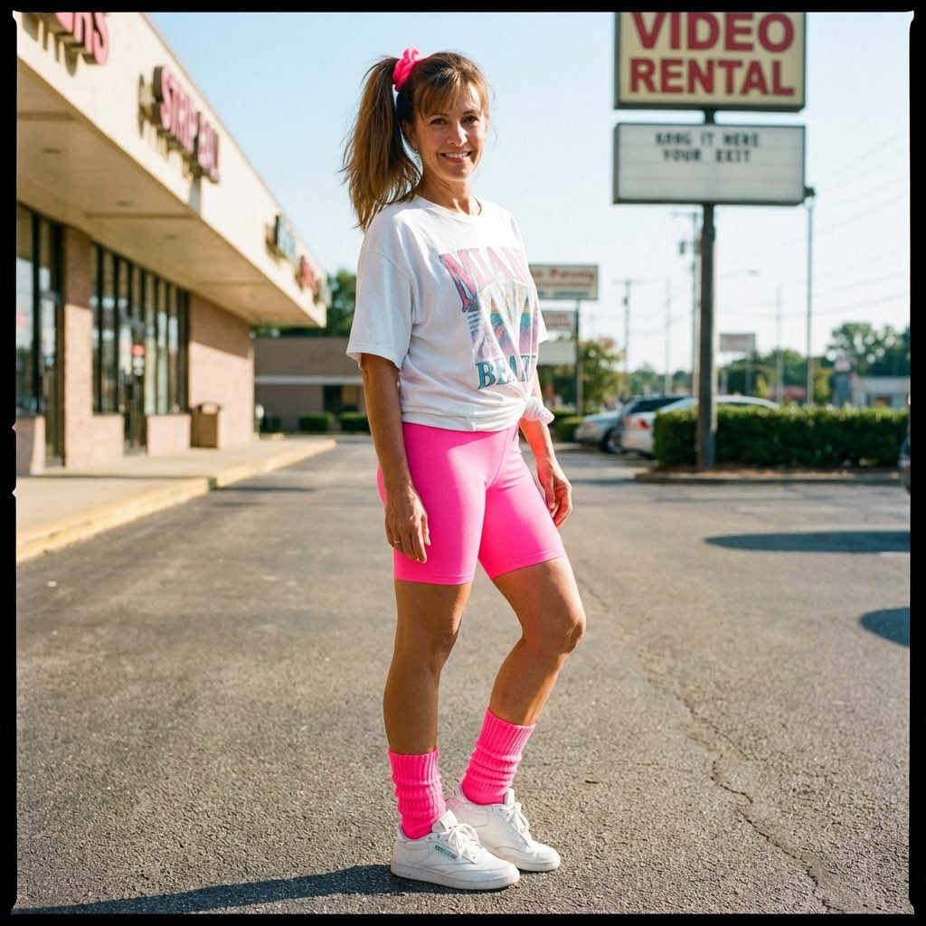 Fluorescent Spandex Bike Shorts Worn Absolutely Nowhere Near a Bicycle