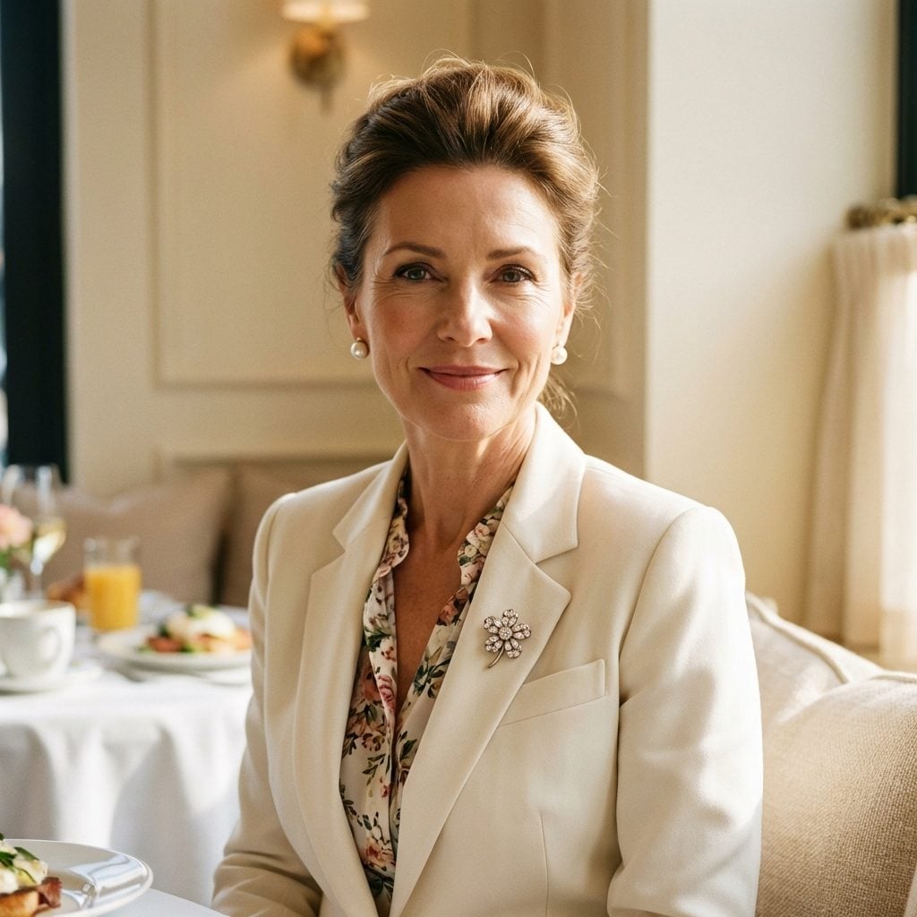 A Brooch. On the Lapel. Yes, an Actual Brooch.