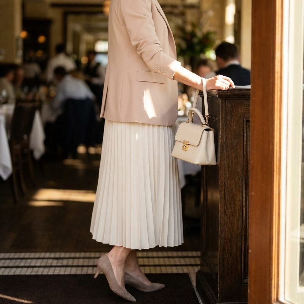 The Structured Handbag in a Color Called 'Bone'