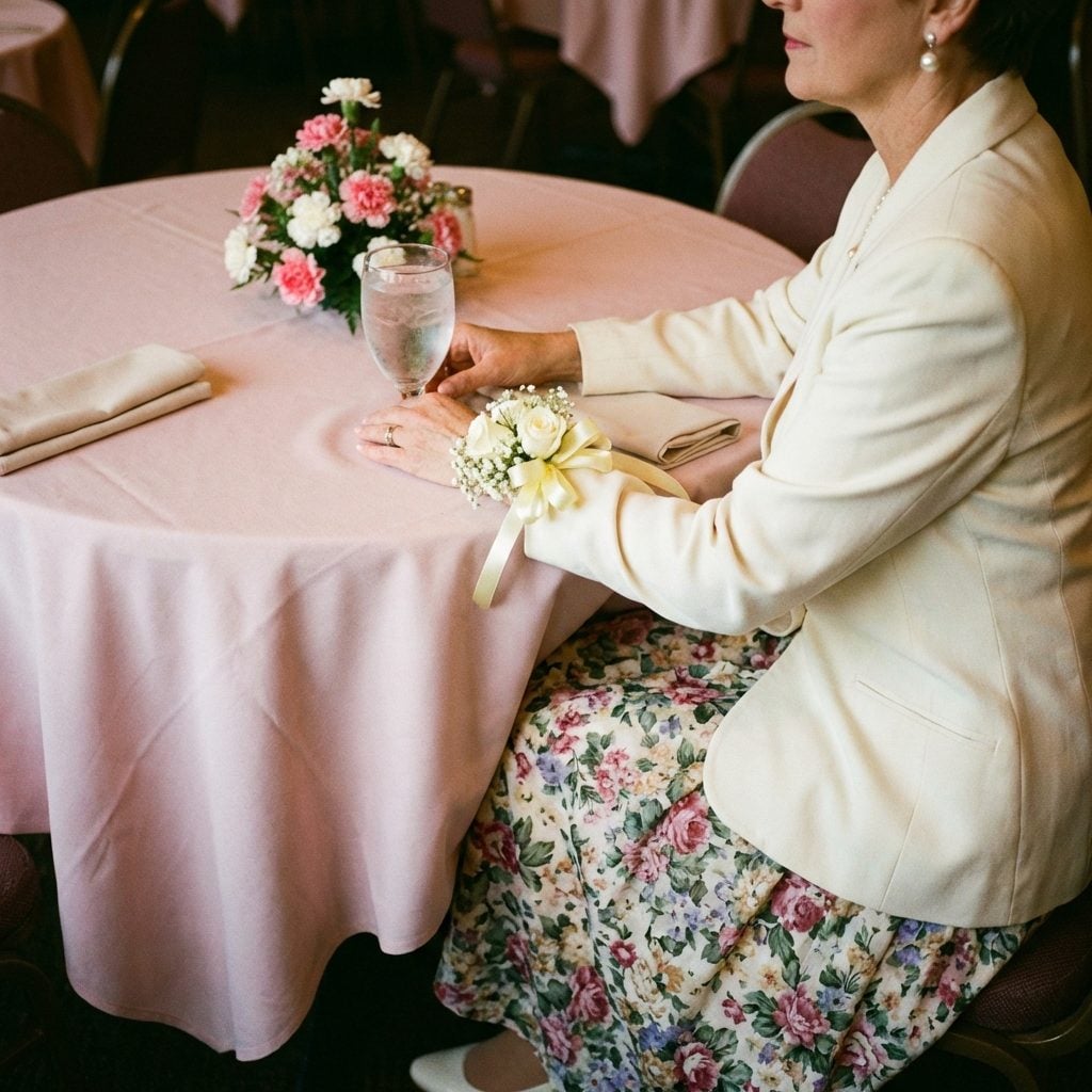 A Floral Wrist Corsage She Definitely Told Everyone She Didn't Need