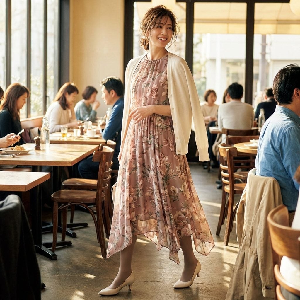 The Midi Dress With the Handkerchief Hem