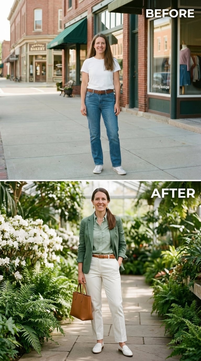 Green Blazer, White Trousers, and Owning the Room Before She Even Speaks