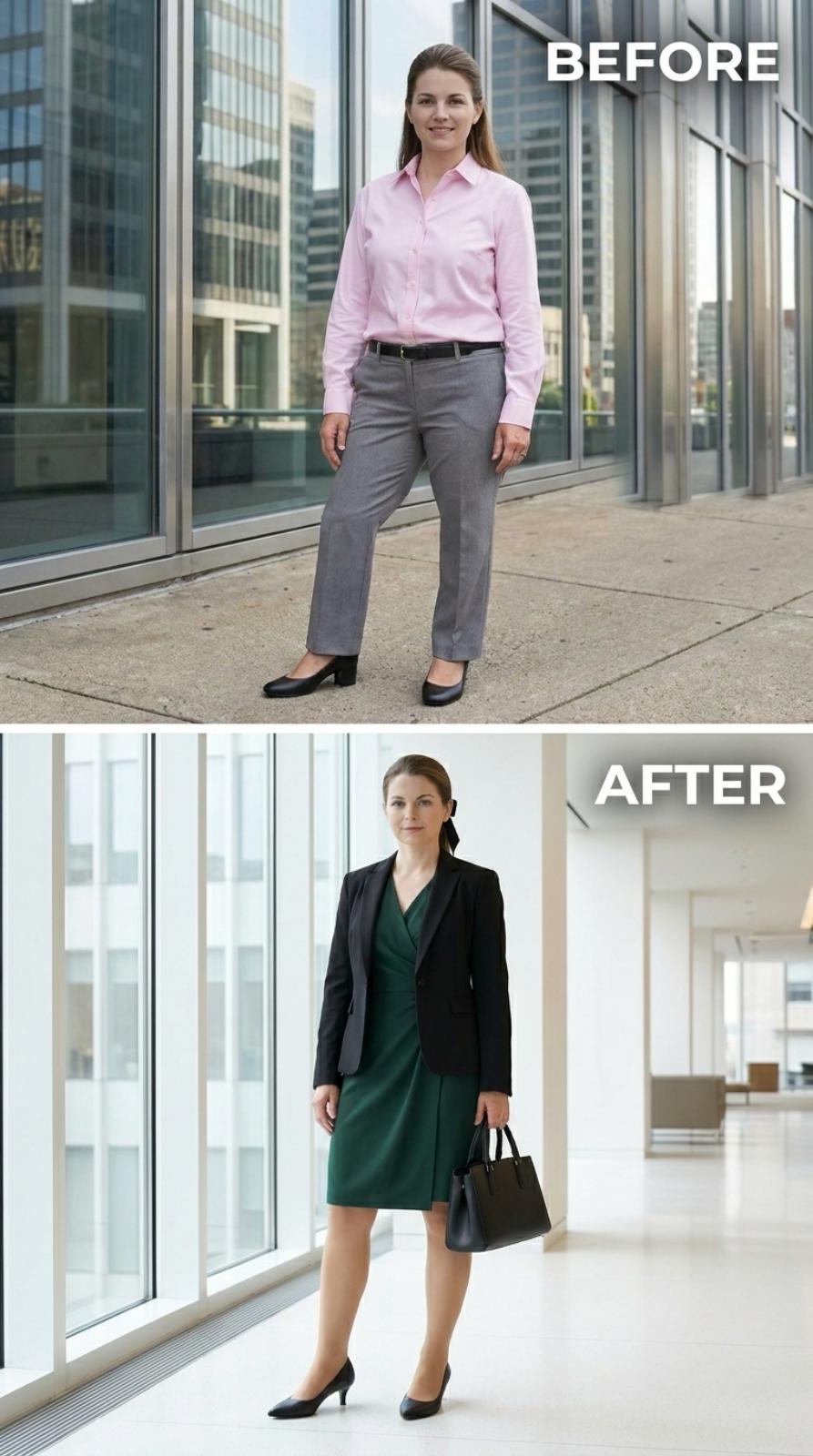 Black Blazer, Forest Green Wrap Dress, and the Outfit That Already Has a Position on Everything