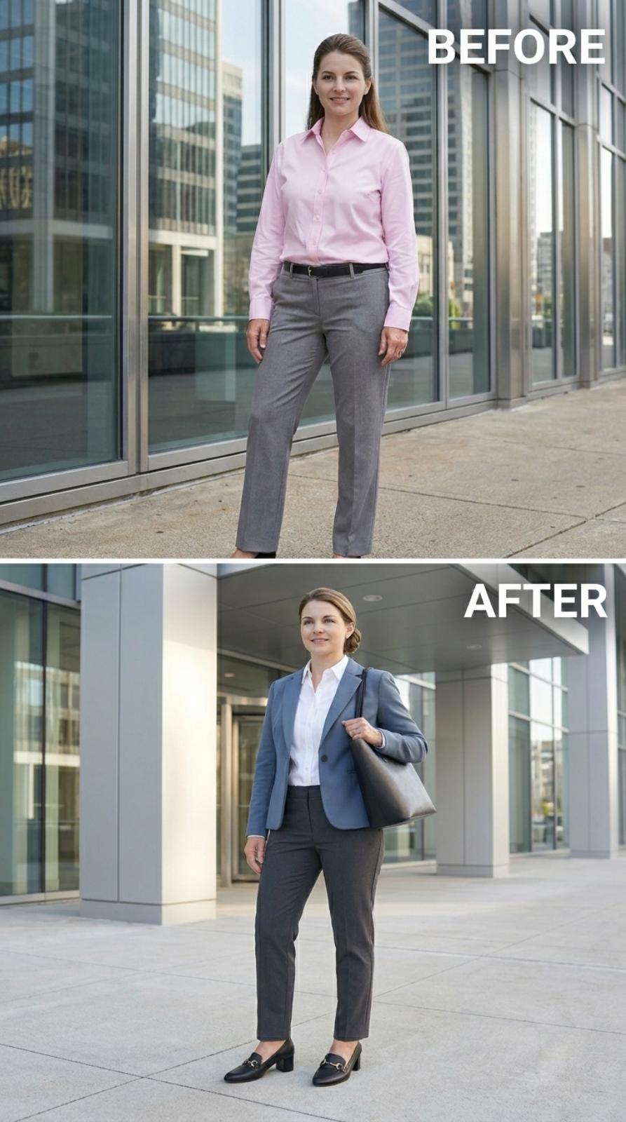 Slate Blue Blazer, a Tote, and the Outfit That Actually Reads as Serious