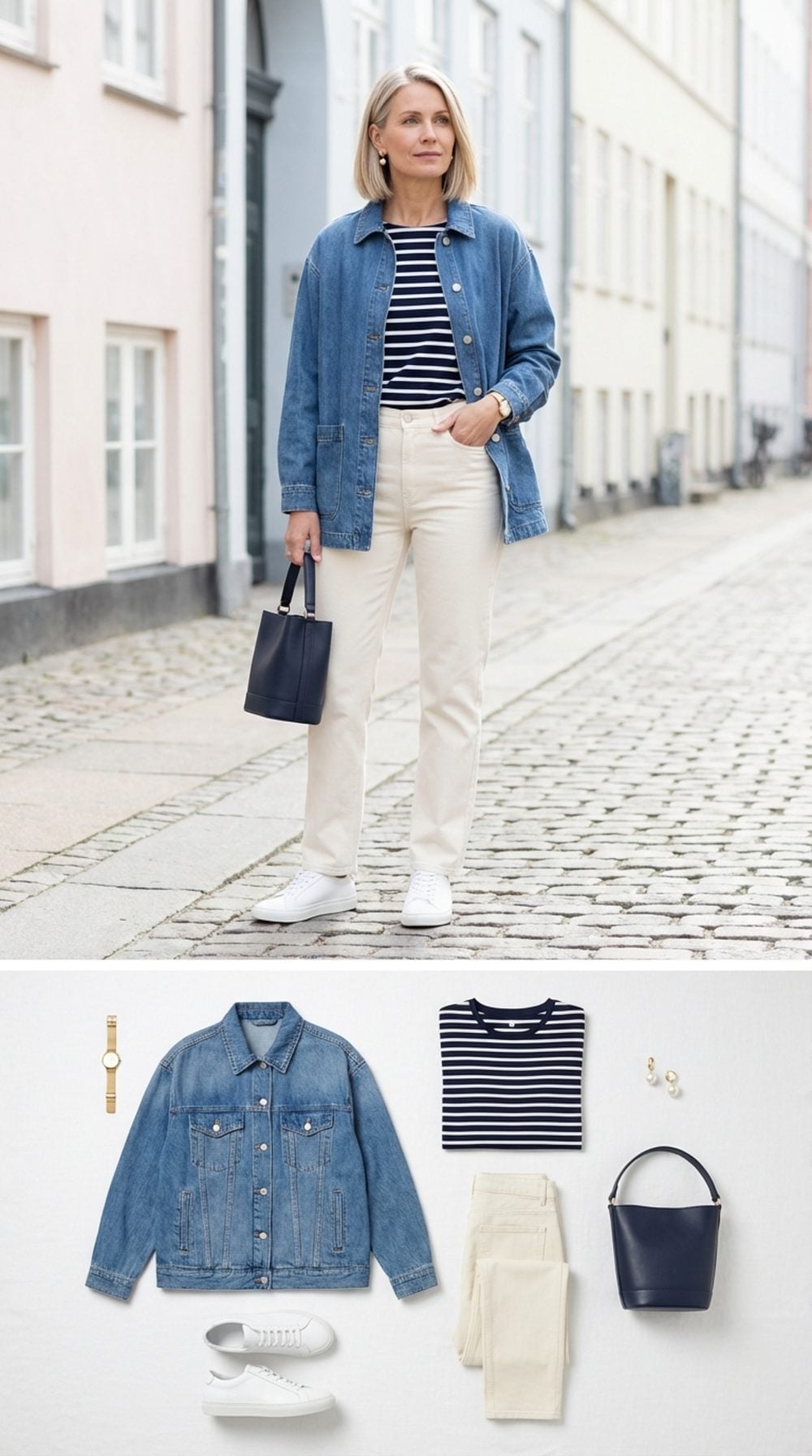 Copenhagen Cool in Chambray and Wide Stripe