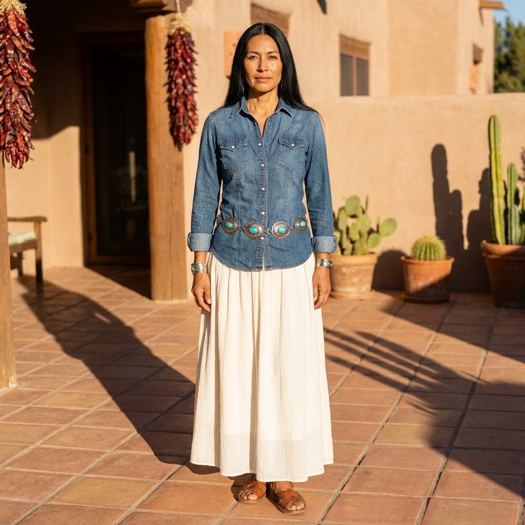 Turquoise-and-Silver Concho Belts Straight Off a Road Trip Through New Mexico