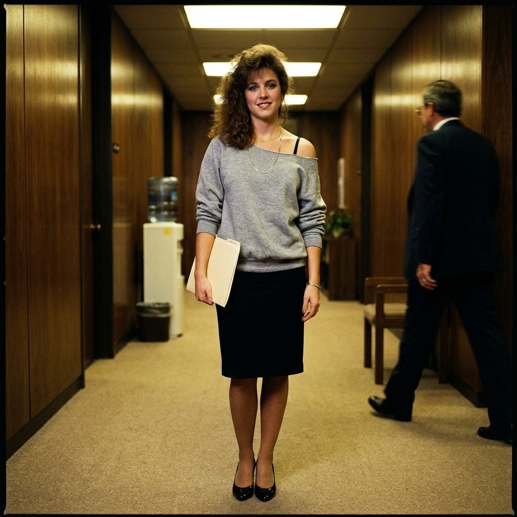 The Off-the-Shoulder Flashdance Sweatshirt You Absolutely Wore to a Staff Meeting