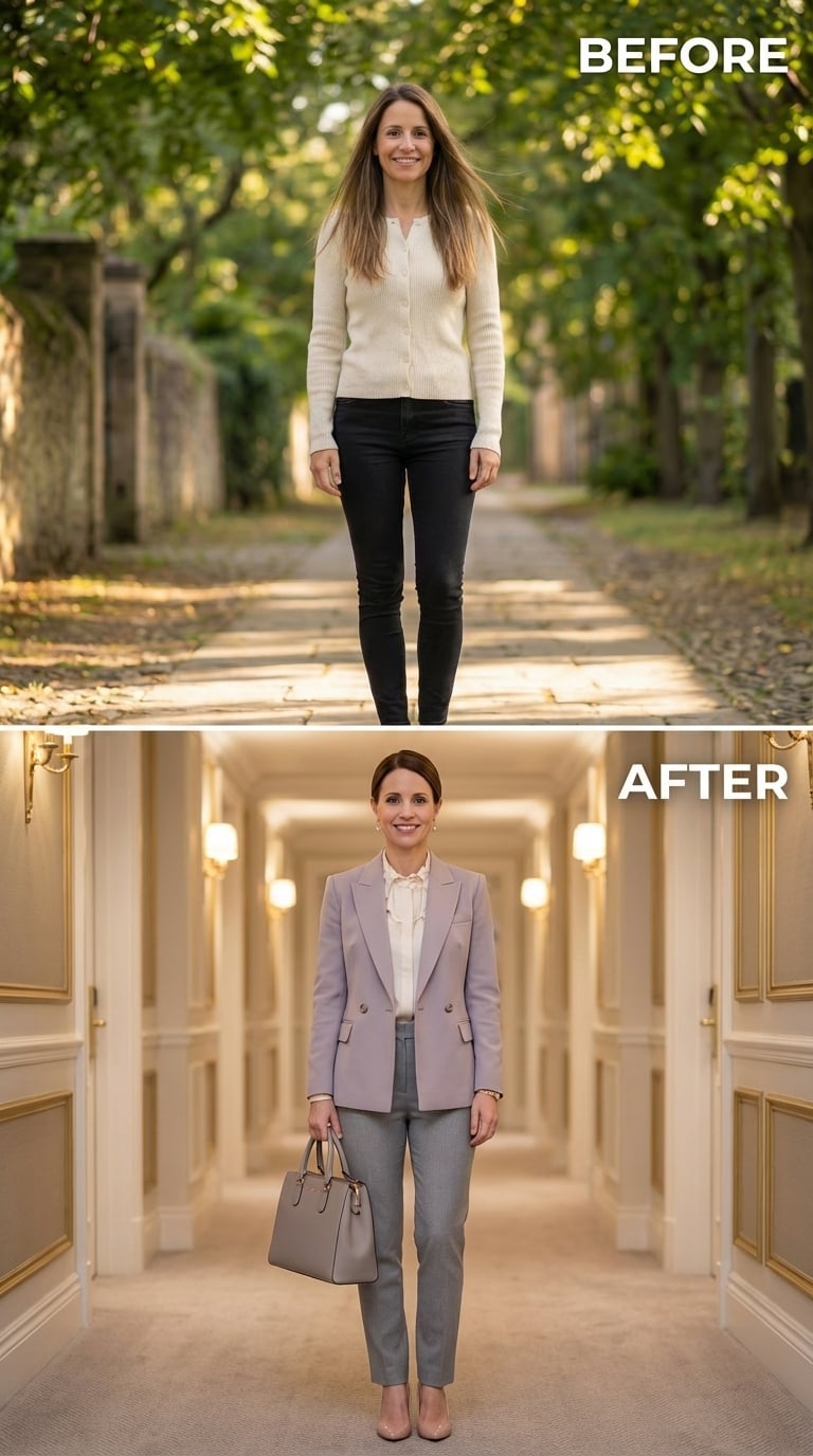 Mauve Blazer, Gray Trousers, and Finally Dressing Like the Person Running the Meeting