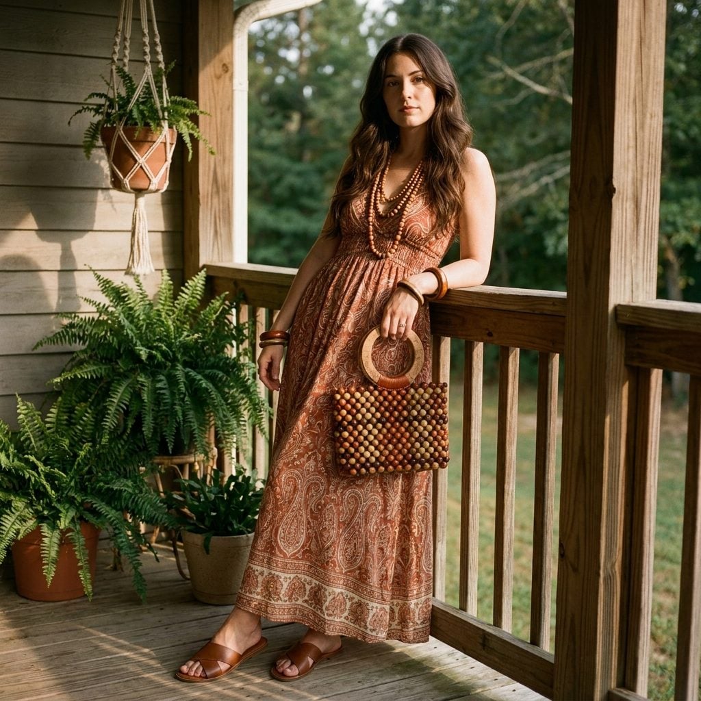 Wooden Bead and Cork-Handle Bags with All the Boho Energy