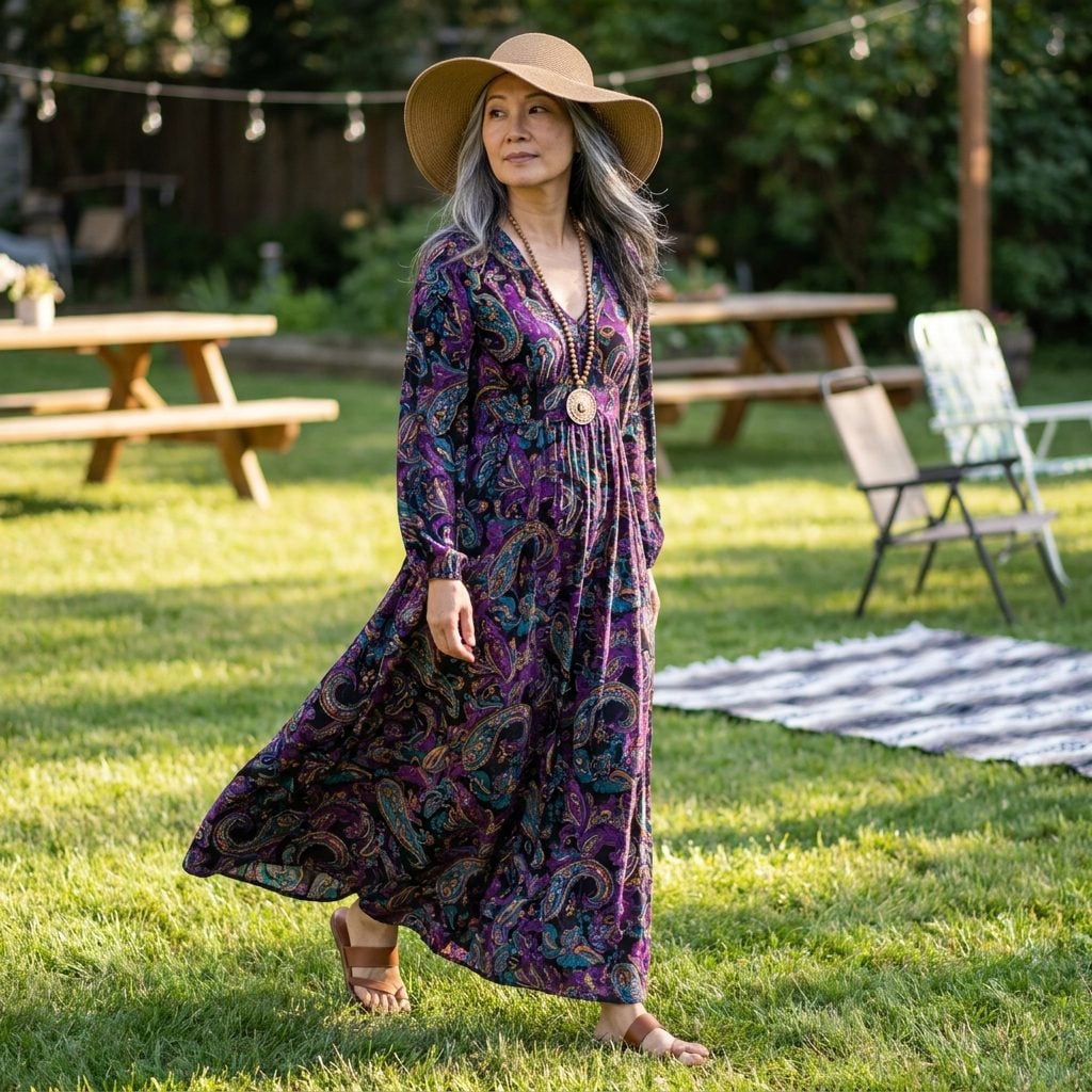 Flowy Maxi Dresses in Psychedelic Prints That Made You the Most Interesting Person at the Cookout