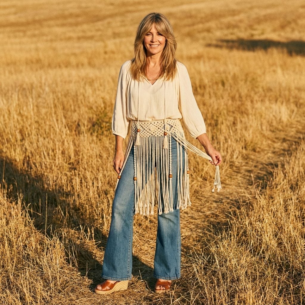 Macramé Belts With Fringe So Long It Had Its Own Zip Code