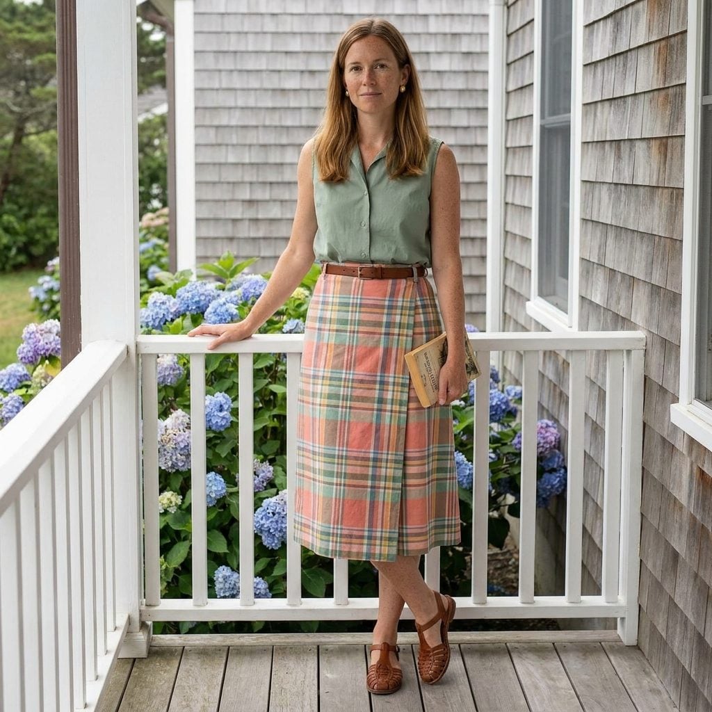 Madras Plaid Wrap Skirts With Coordinating Sleeveless Blouses (The Outfit That Said 'I Summer as a Verb')