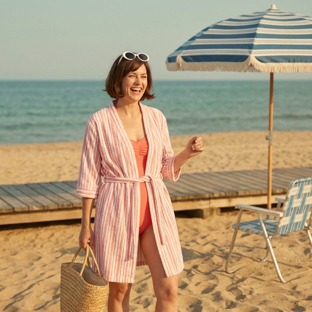 Candy-Striped Terrycloth Beach Cover-Ups That Were Basically Just Fancy Towels