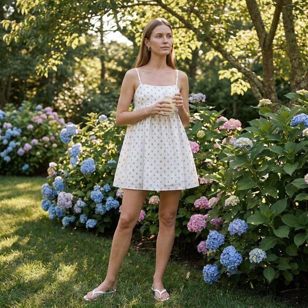 Empire-Waist Baby-Doll Dresses in Floral Cotton Lawn That Made Everyone Look Vaguely Pregnant