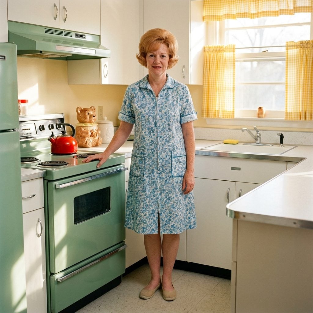 Printed Cotton Housedresses with Front-Zip Closures That Somehow Went Everywhere