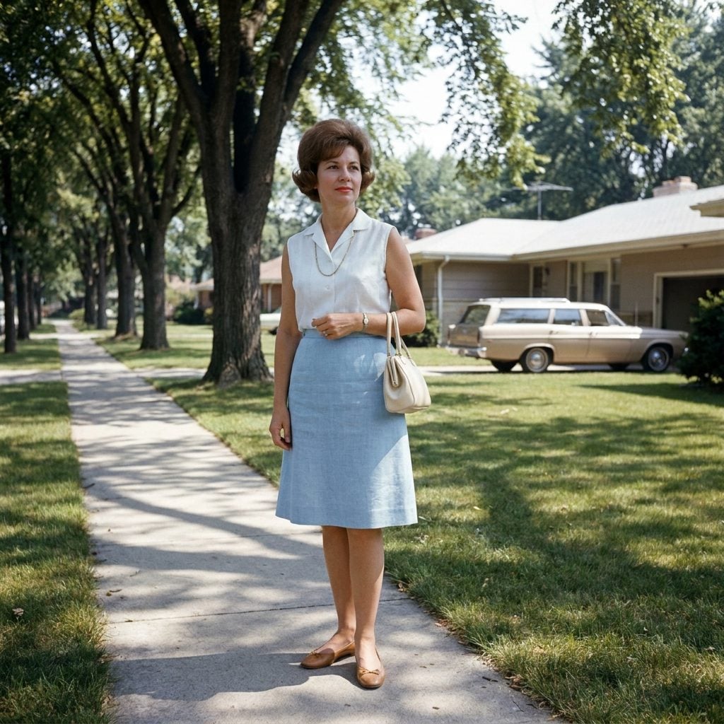 The Lightweight Linen Skirt, Sleeveless Blouse, and Ballet Flats Combo That Was Basically a Summer Uniform