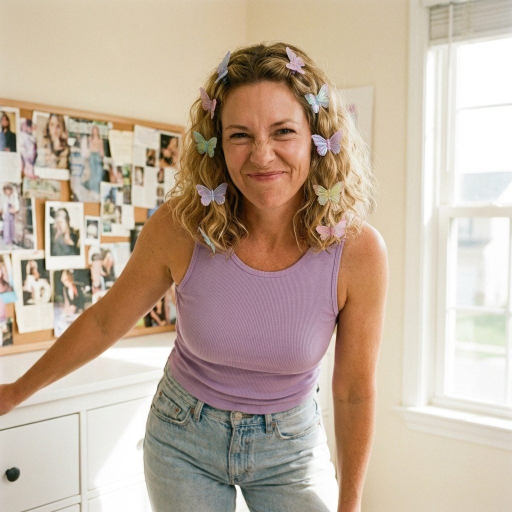 Butterfly Clips Scattered Across Your Hair Like You Were Hosting a Garden Party on Your Head