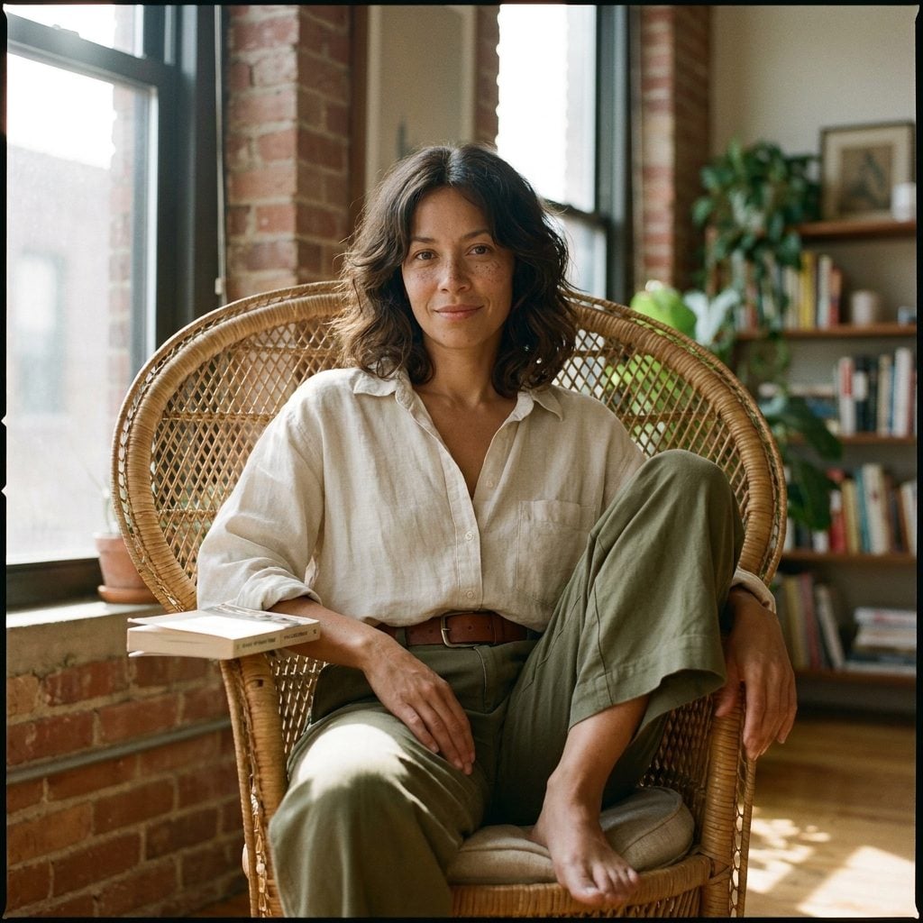 The Natural-Texture Center-Part Bob That Whispered 'I Read Real Books'