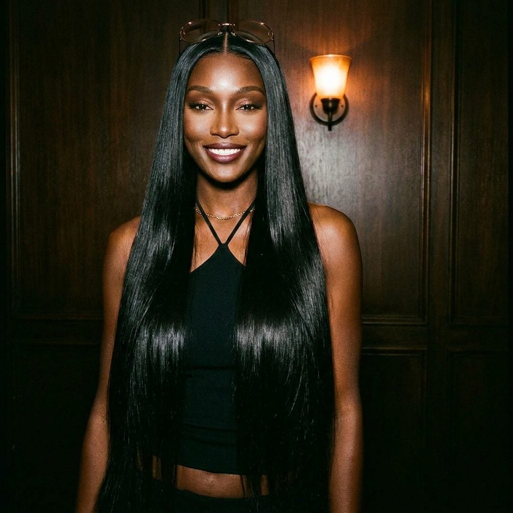 Pin-Straight, Center-Parted, and Down to Your Waist