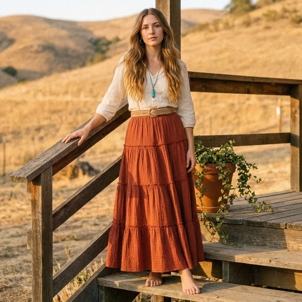 Tiered Broomstick Skirts With Those Crinkled Pleats That Never, Ever Came Out