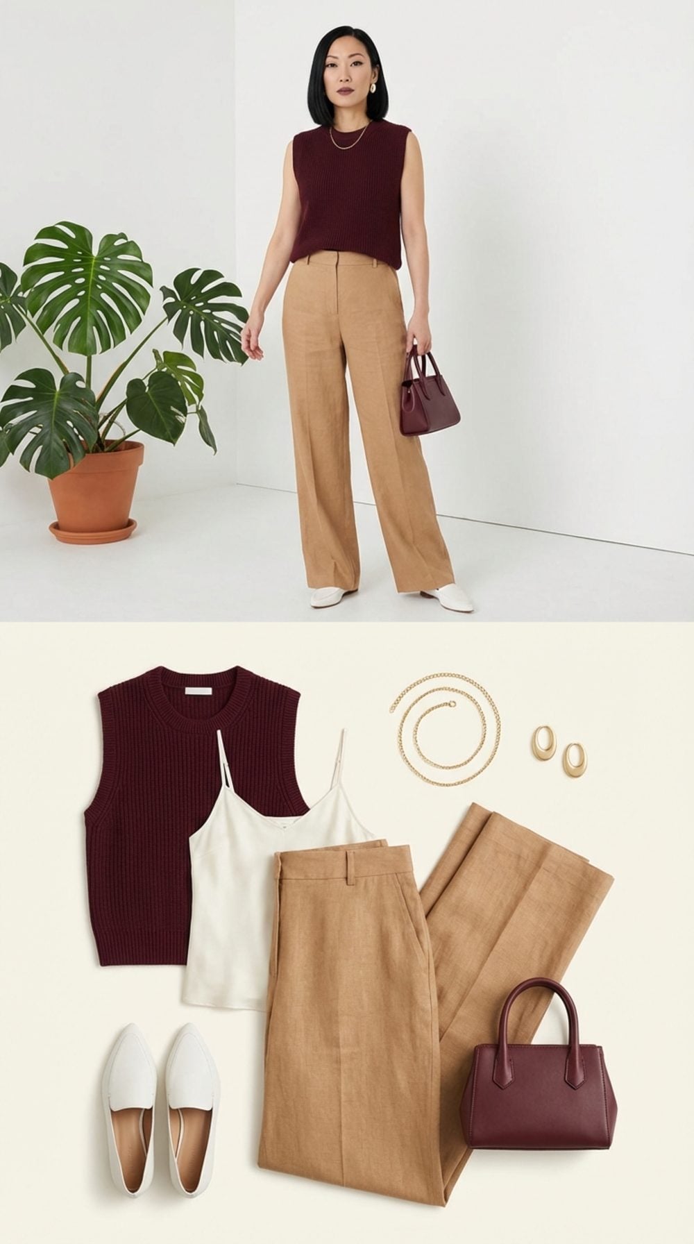 Sleeveless Sweater Vest + Tailored Linen Trousers: A Summer Pairing That Has No Business Looking This Polished