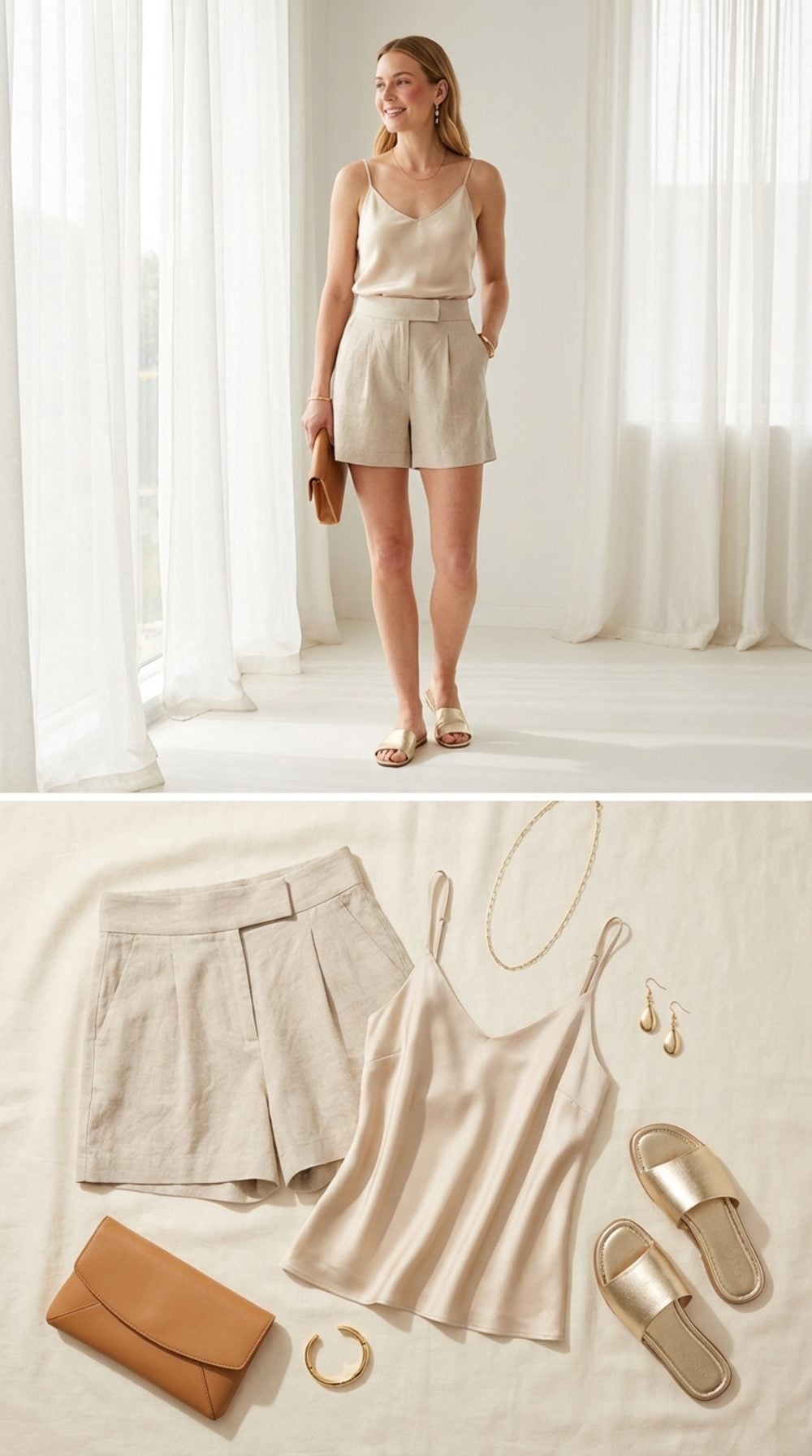Silk Cami and Linen Shorts: The Quietly Expensive Summer Pairing
