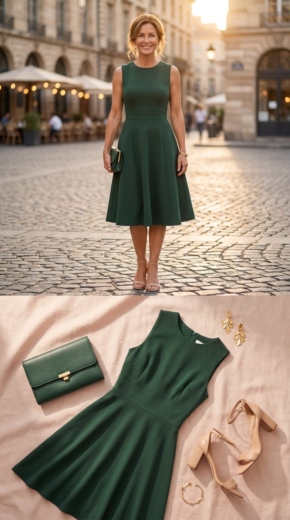 A Sleeveless Fit-and-Flare Dress with a Seamed Waist That Looks Like It Was Made for You