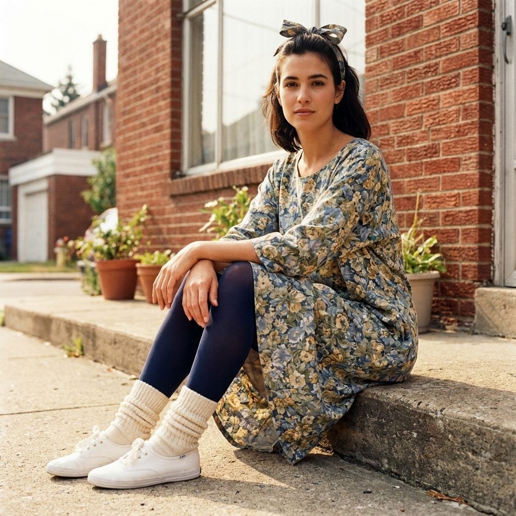 Slouchy Scrunched Socks Over Tights, Because Why Choose Just One