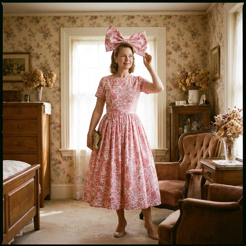 The Matching Fabric Hair Bow That Came Shrink-Wrapped With the Dress