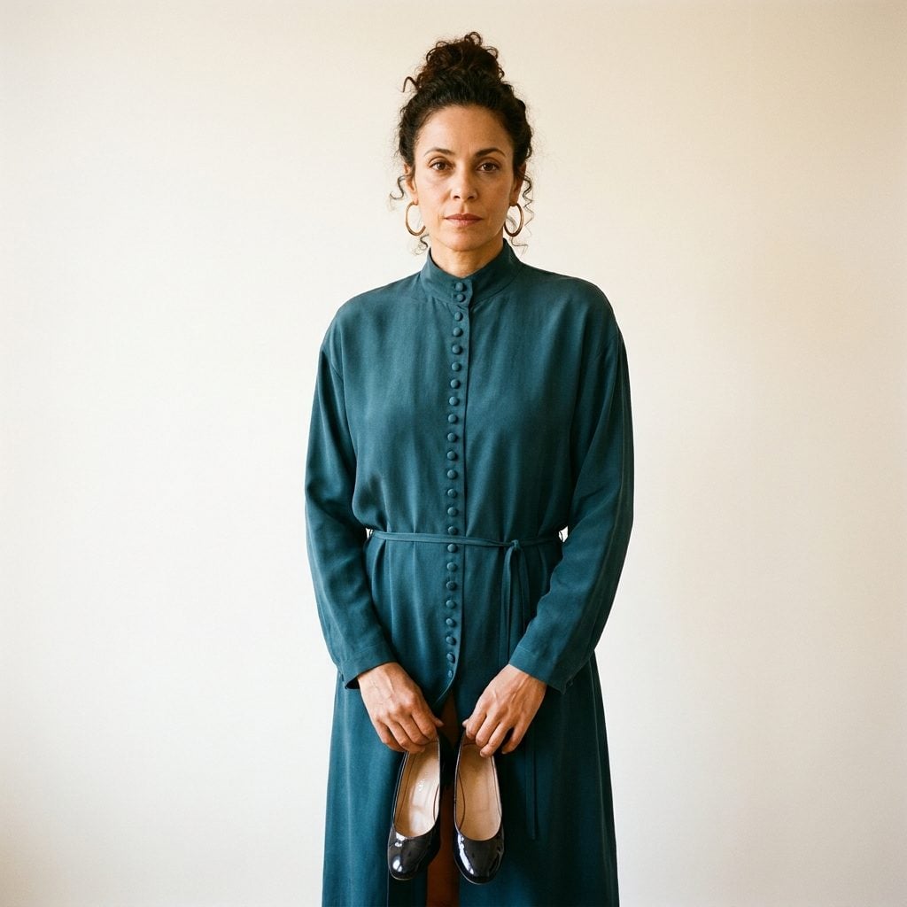 All Those Covered Buttons Down the Front, Every Single One of Them Functional