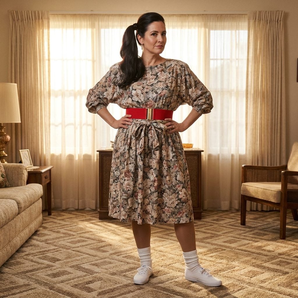 Double-Belting: Adding a Wide Elastic Belt Over the One Already Built Into the Dress