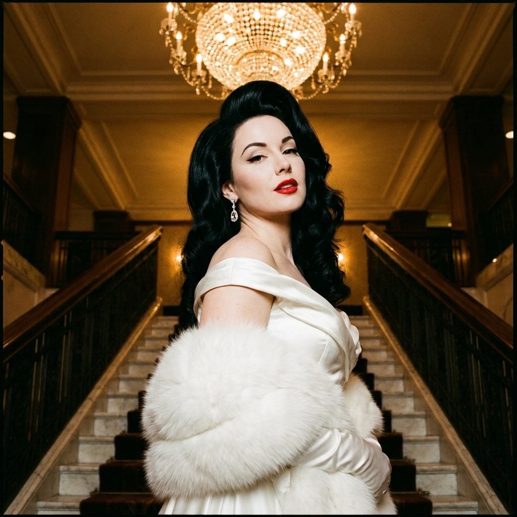 The Raven-Black Glamour Bouffant With Soft Waves That Said 'I Know Exactly What I'm Doing'