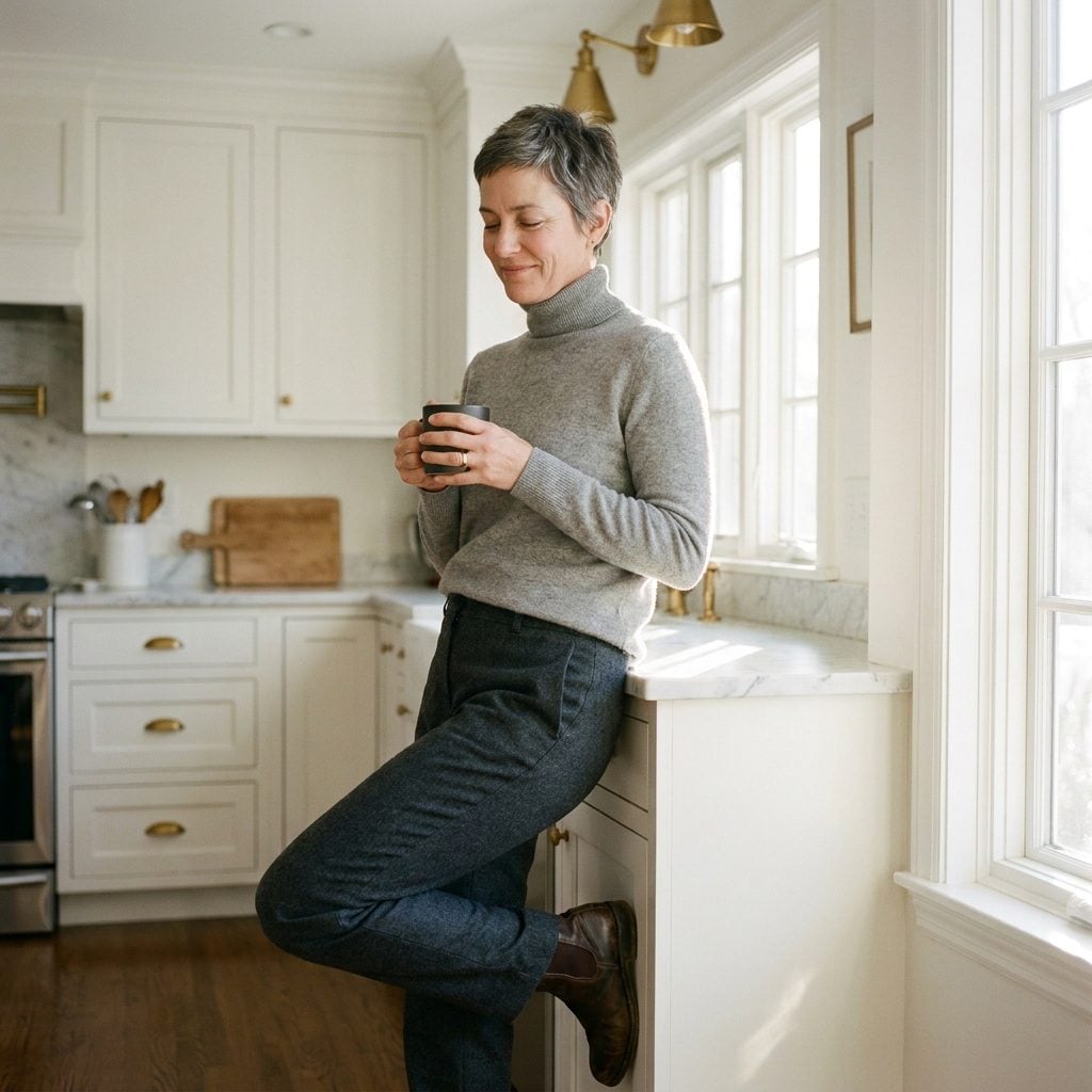 You Reach for Gray Cashmere the Way Other People Reach for Their Phone