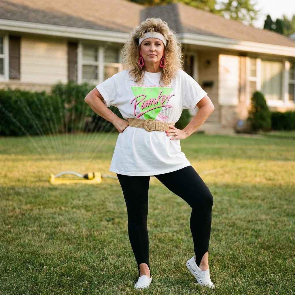 The Oversized Graphic Tee, Belted into a Dress Over Leggings (We Were Architects)