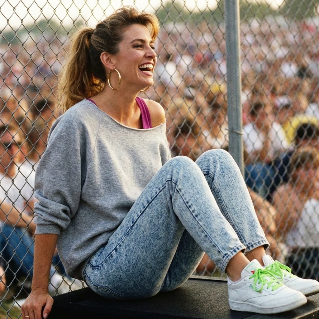 The Off-the-Shoulder Sweatshirt as a Summer Wardrobe Essential (Flashdance Did This)