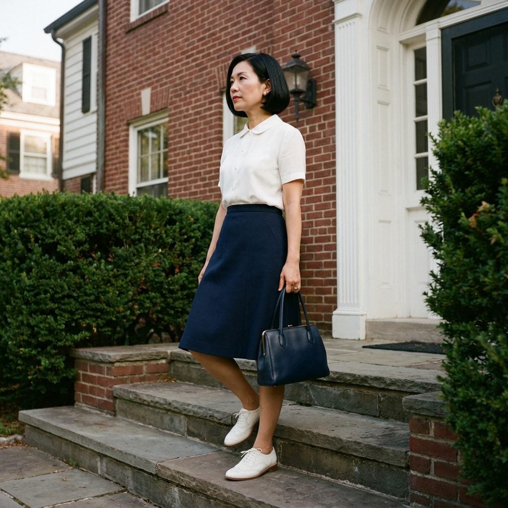 White Leather Oxfords With Perforated Wingtip Details You Polished Every Sunday Night