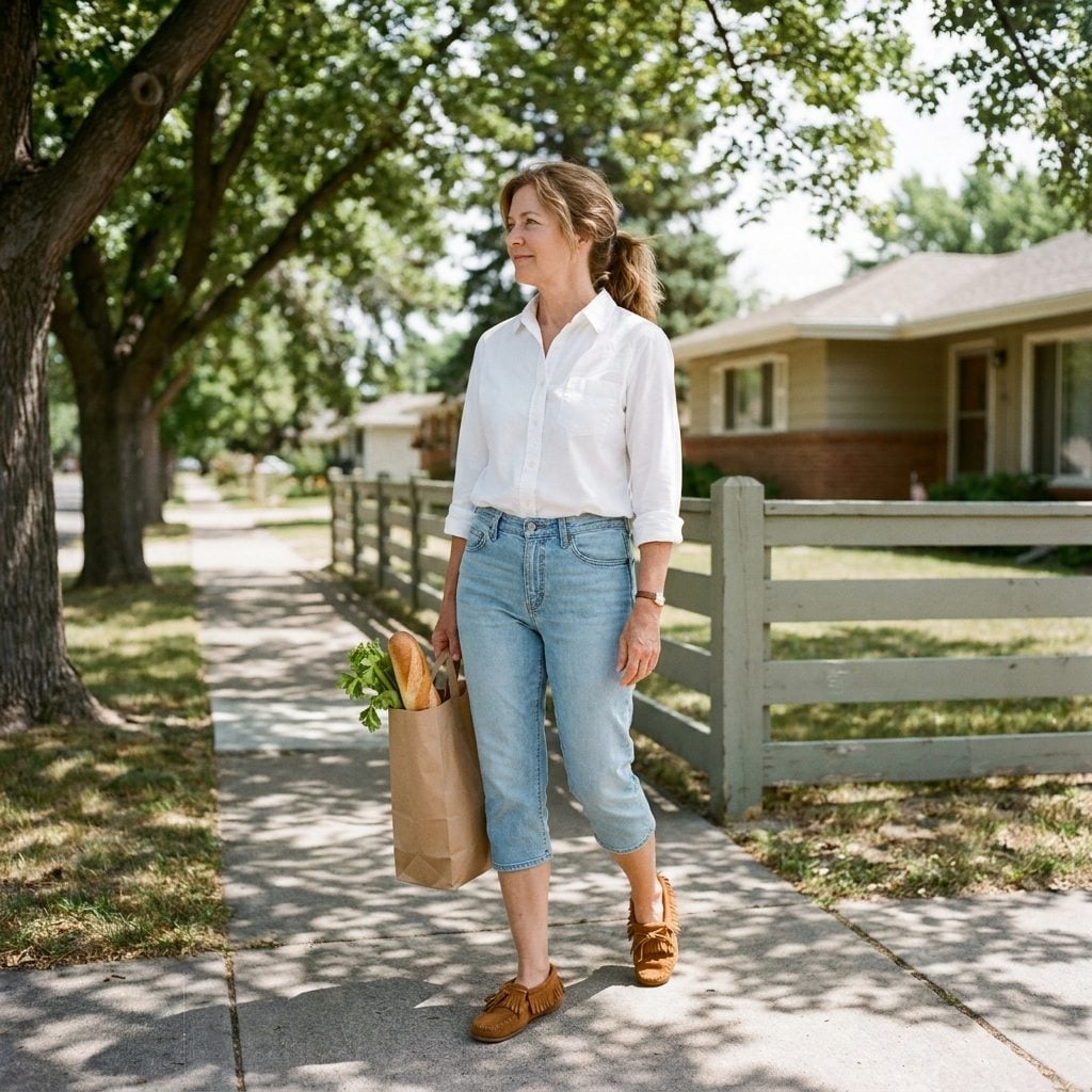 Suede Moccasins With Fringed Tongues for Every Errand That Didn't Require Heels