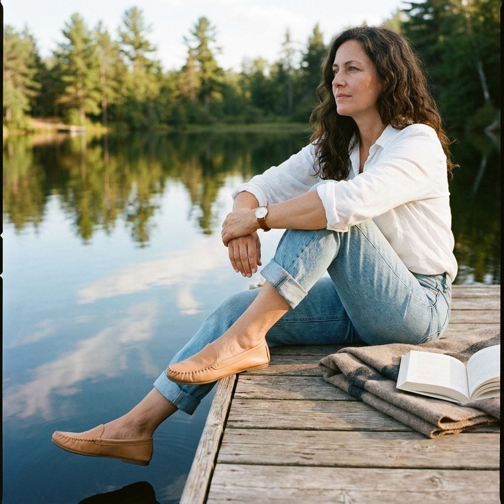 Soft Leather Moccasin Flats That Smelled Like Summer Before You Even Put Them On