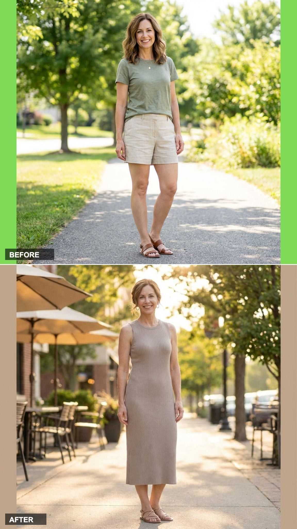 Vertical Ribbing on a Knit Midi Dress: The Texture That Tricks the Eye