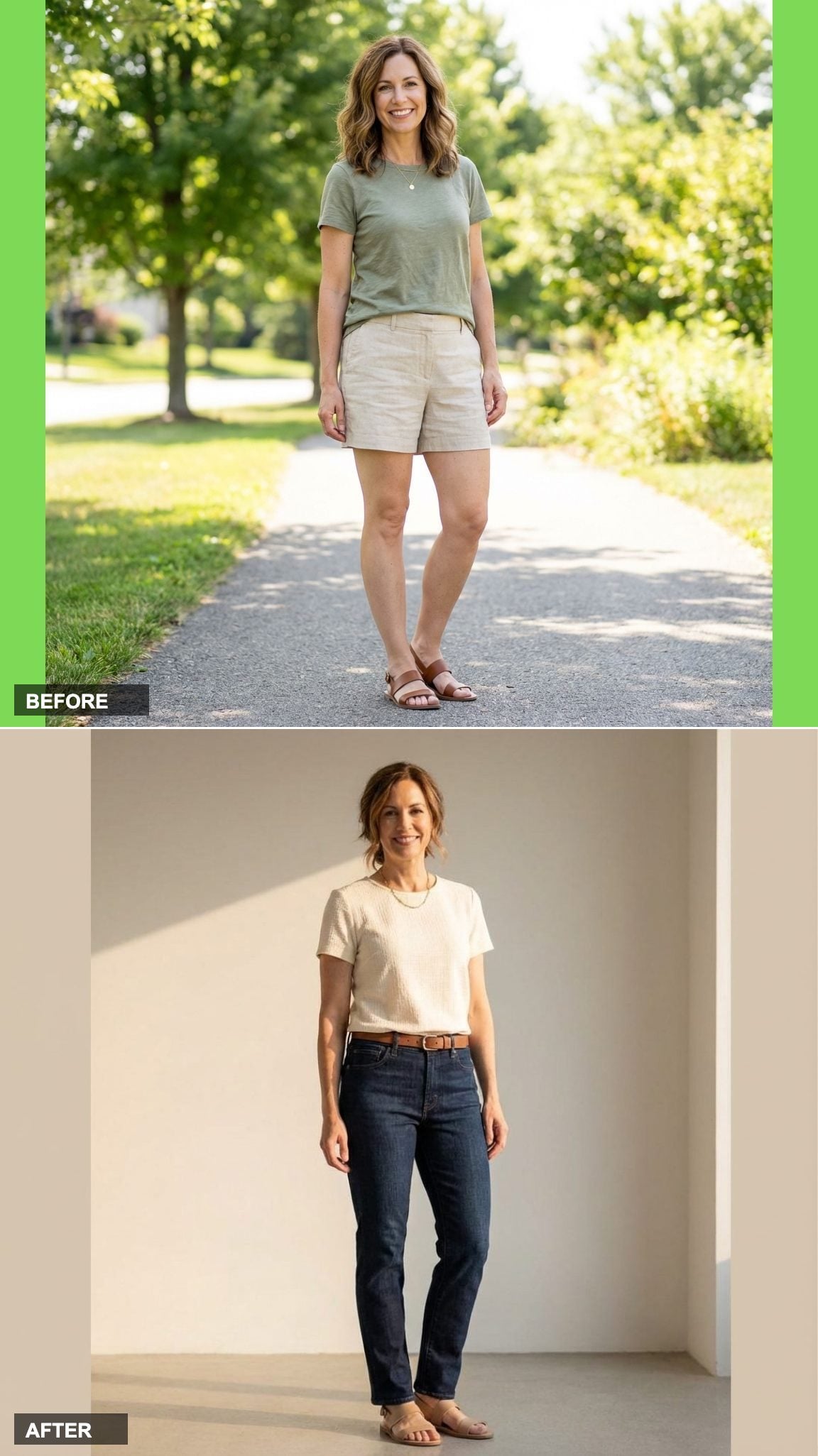 High-Waisted Straight Jeans and a Tucked Blouse: The Proportion Shift That Changes Everything