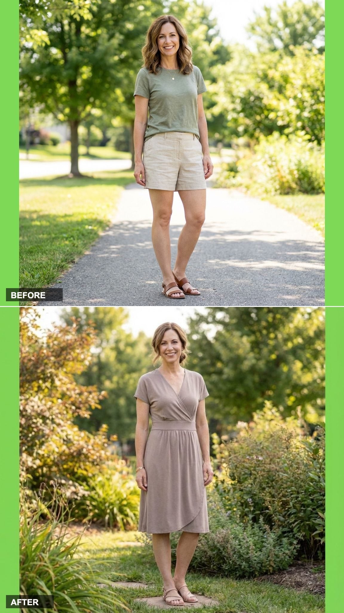 A Wrap Dress With a High Waist Does the Heavy Lifting