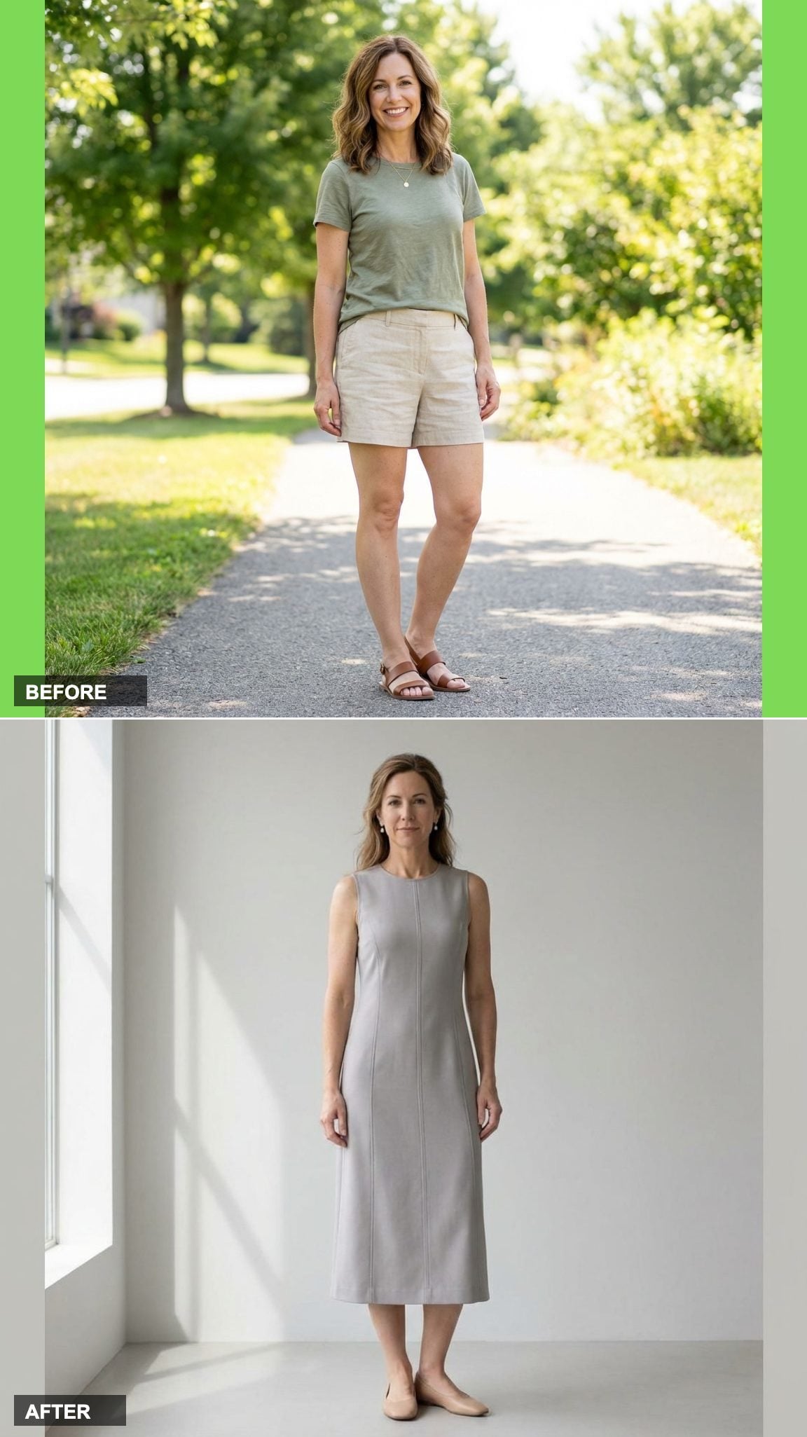 Monochrome Gray With Vertical Seaming: The Subtlest Trick on This List