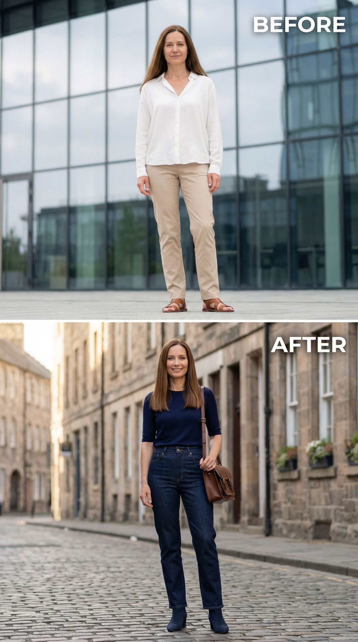 Navy Blue and Dark Denim: The Quiet Power Outfit for Women Over 40