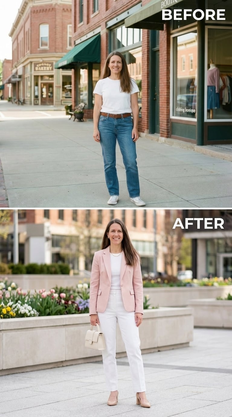 Pink Blazer, White Pants, and the Confidence That Comes From Dressing on Purpose
