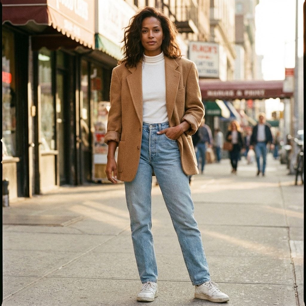 The Oversized Blazer With the Sleeves Permanently Rolled to the Elbow